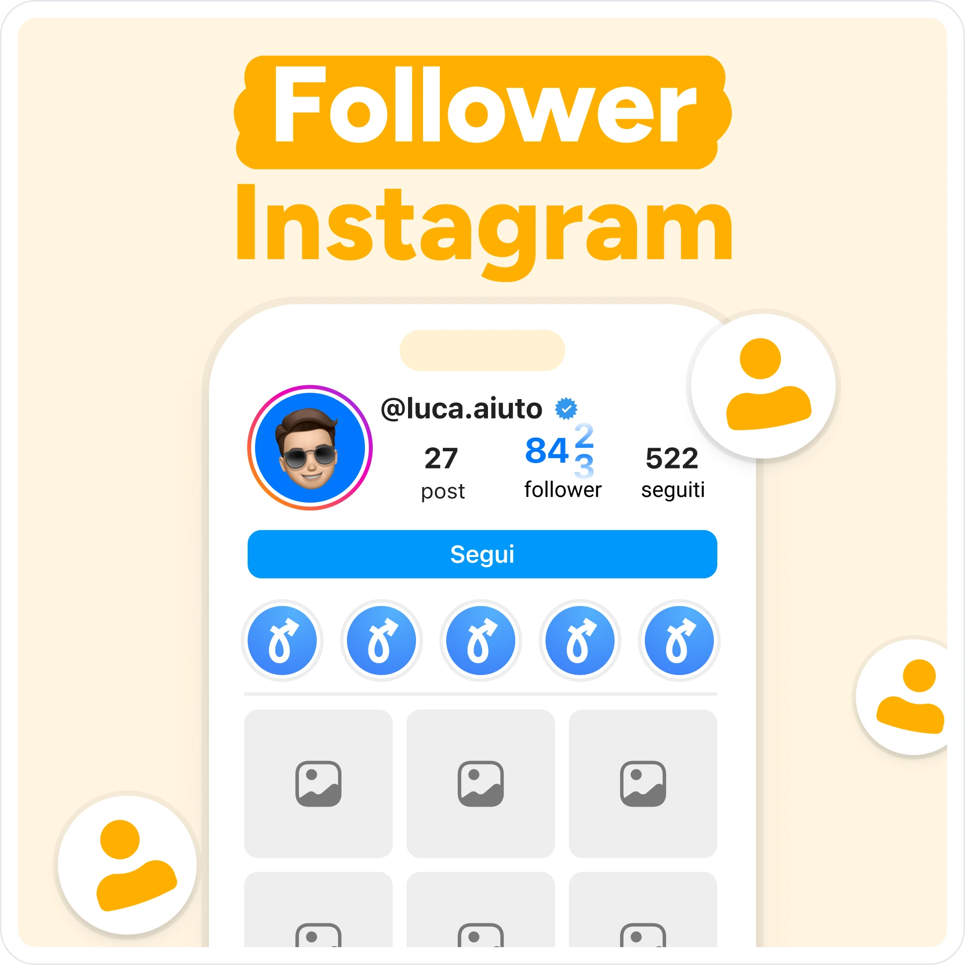 Compra follower Instagram Mockup