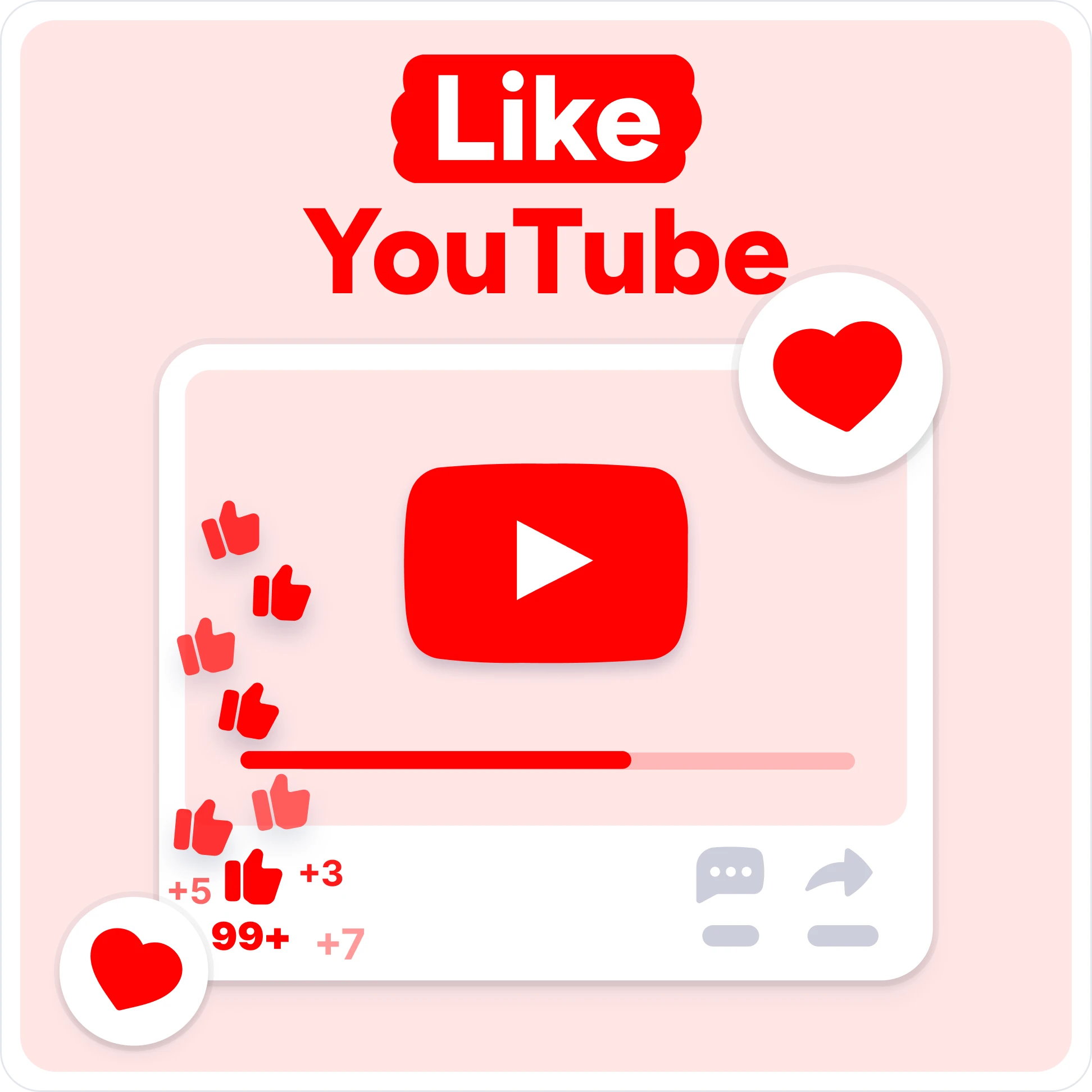 Compra likes su YouTube Mockup