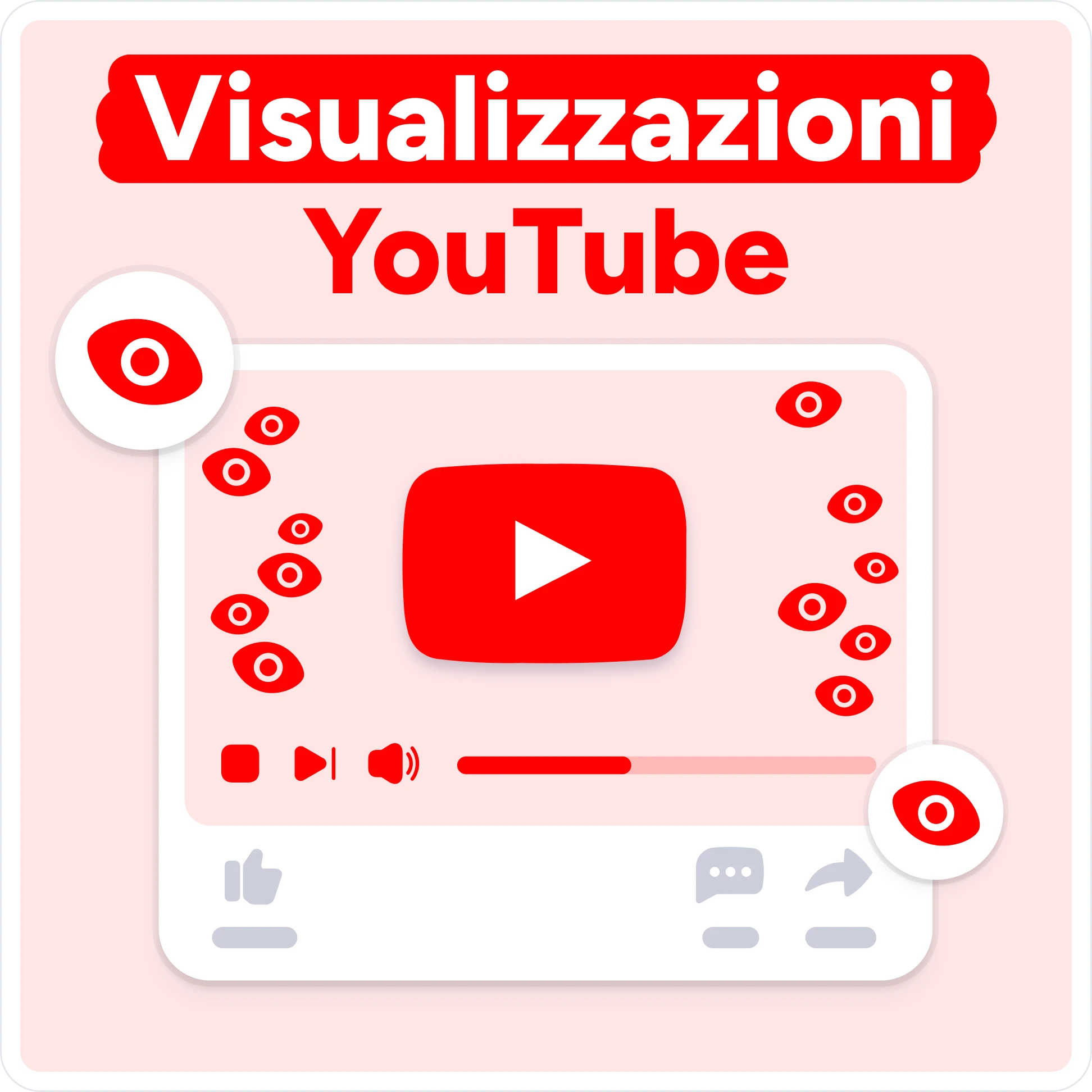 Compra visualizzazioni YouTube Mockup