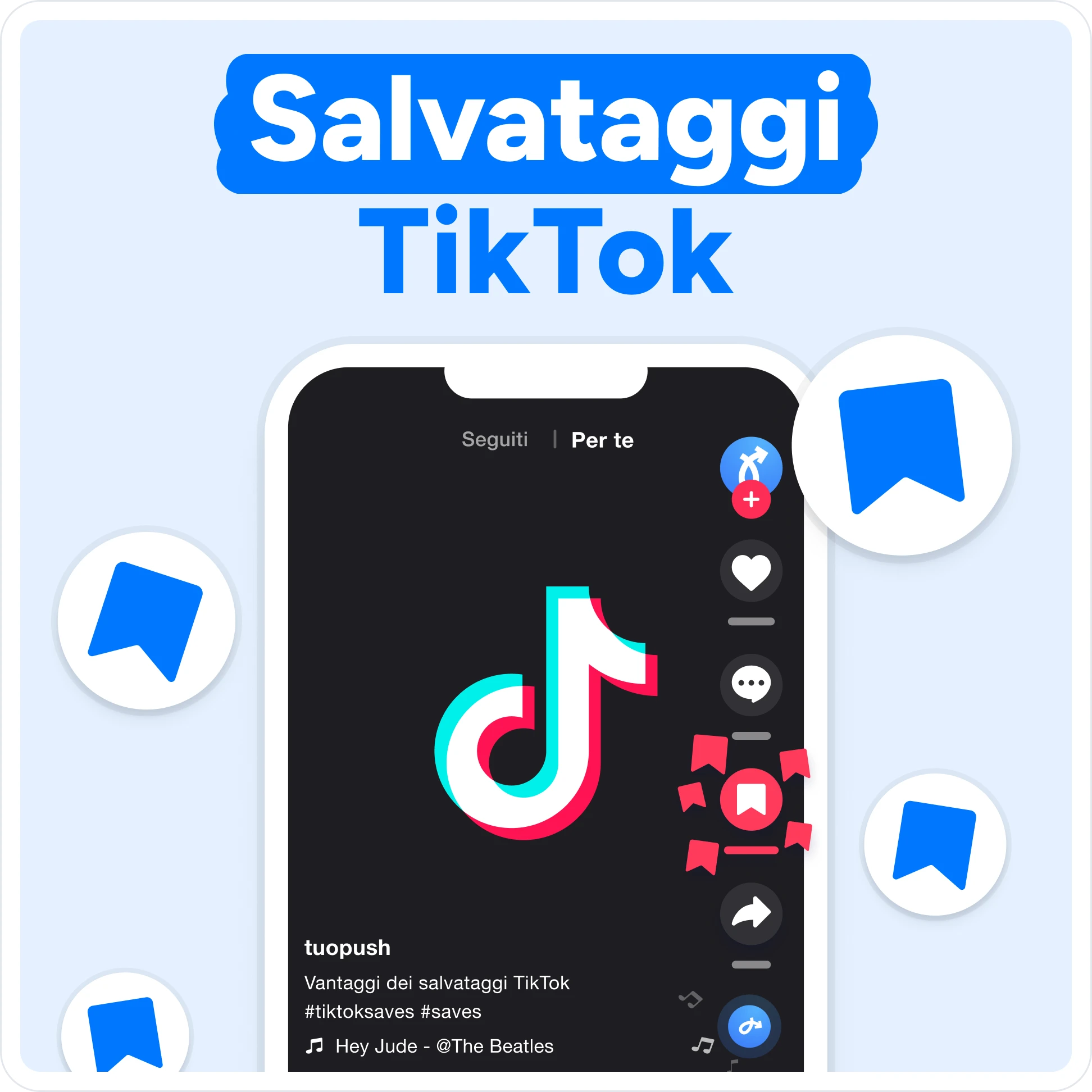 Compra salvataggi TikTok Mockup
