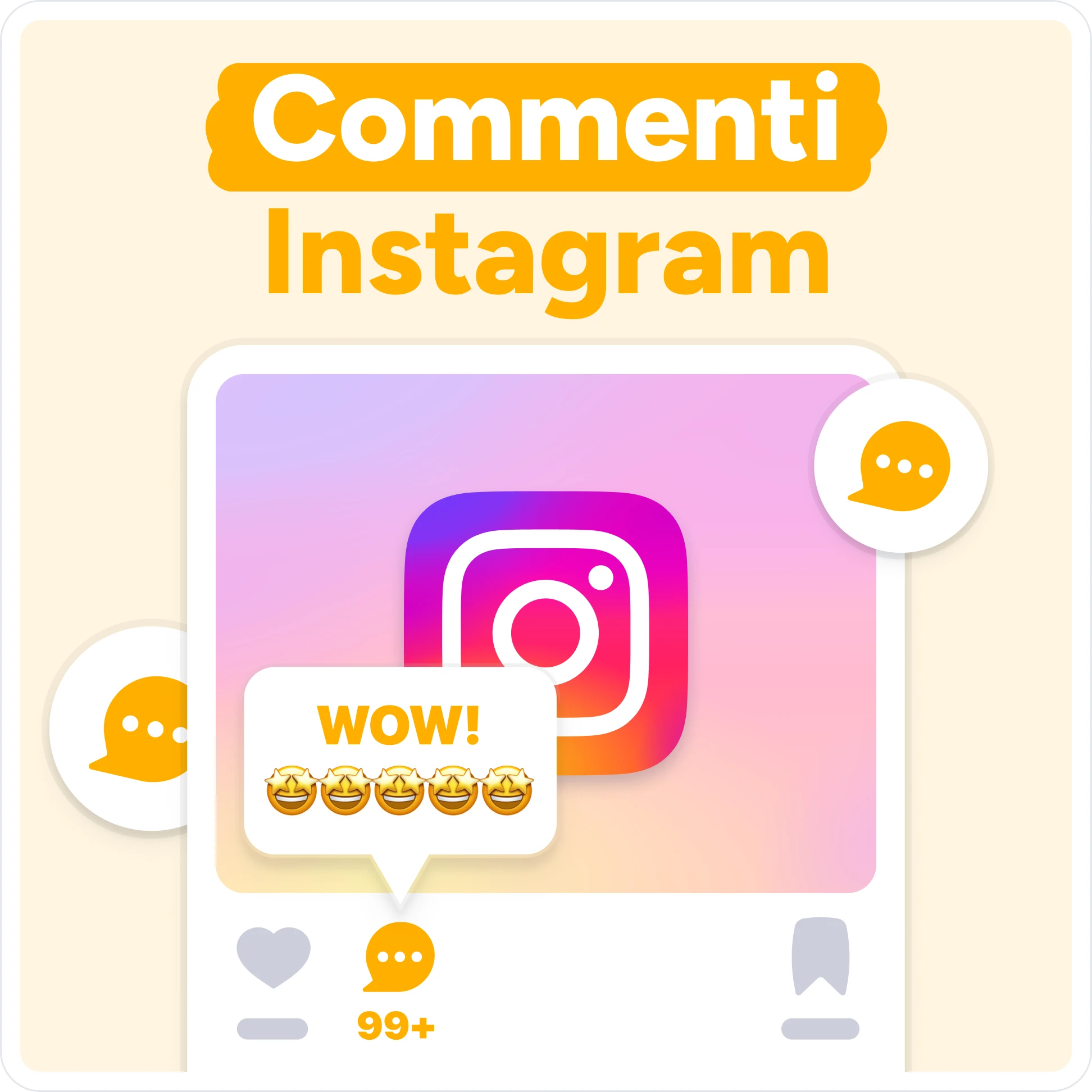 Compra commenti Instagram Mockup