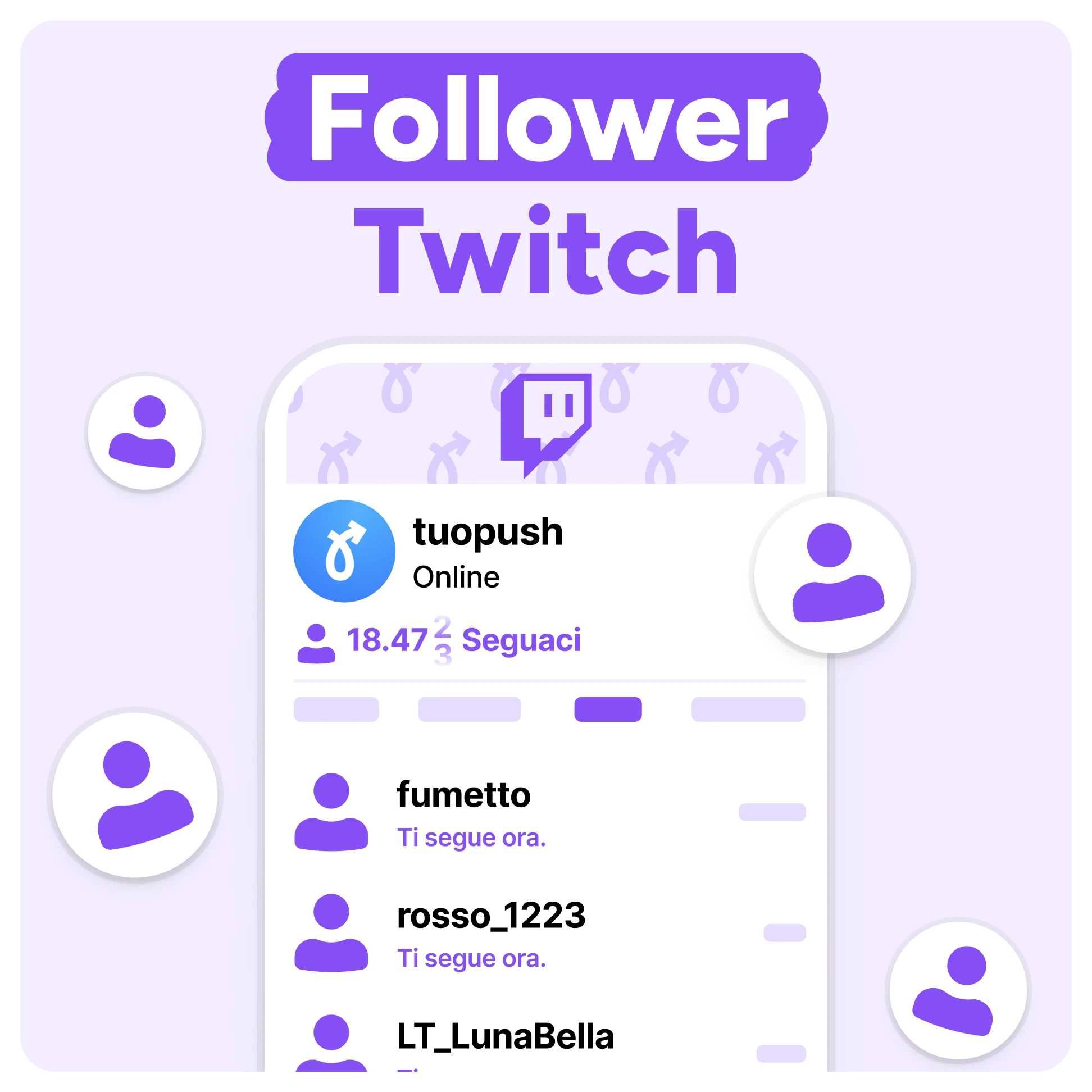Compra follower Twitch Mockup