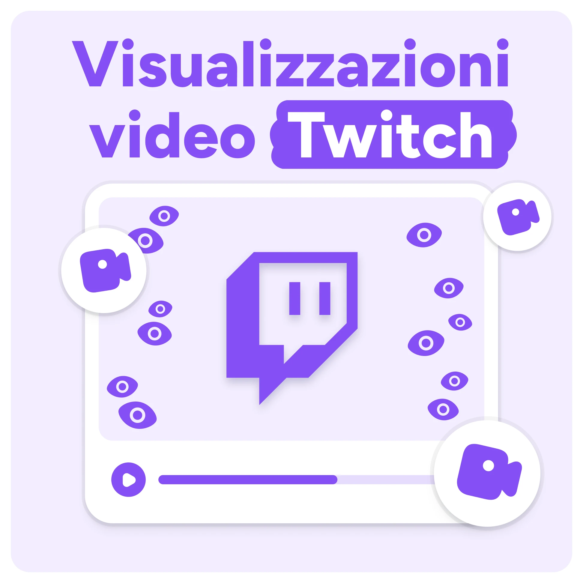 Compra visualizzazioni video Twitch Mockup