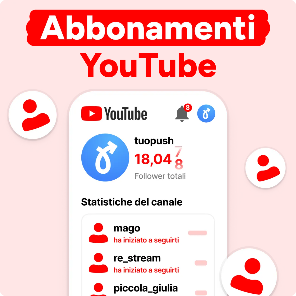 Acquista Abbonamenti YouTube Mockup