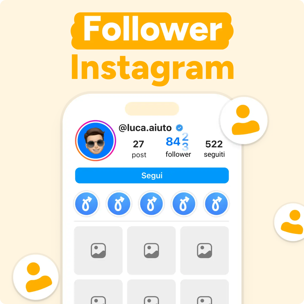 Acquista Follower Instagram Mockup