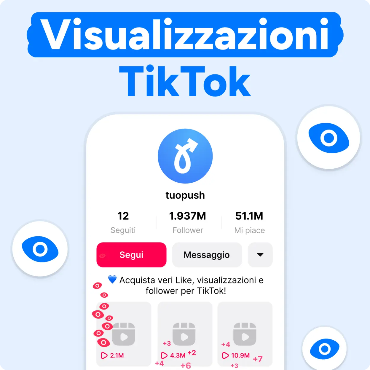 Acquista Visualizzazioni TikTok Mockup