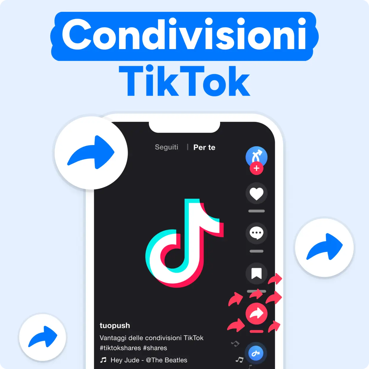 Acquista Condivisioni TikTok Mockup