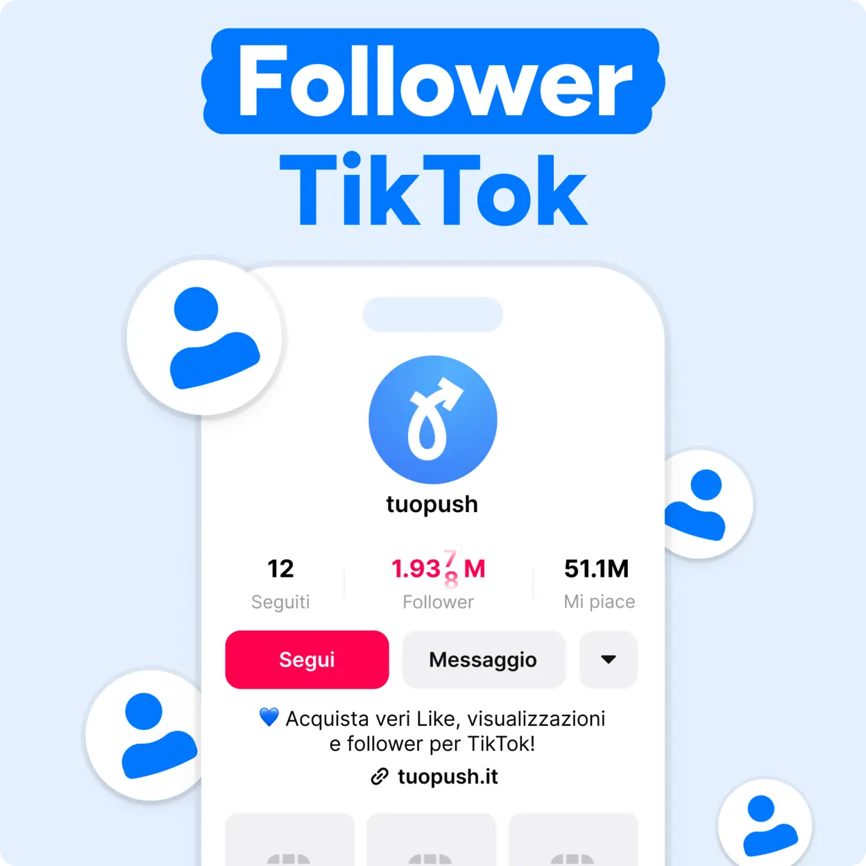 Acquista Follower TikTok Mockup