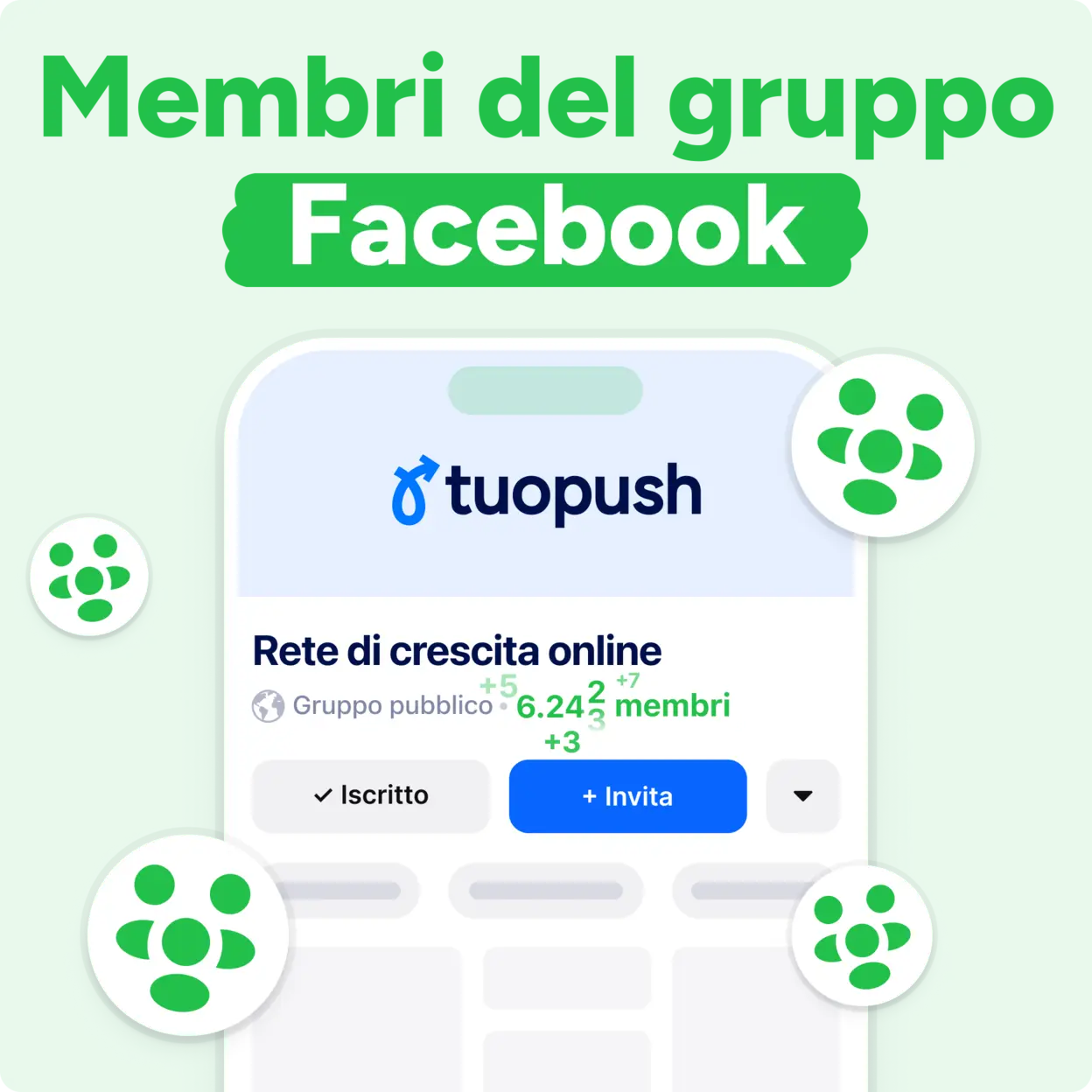Acquista Membri del gruppo Facebook Mockup
